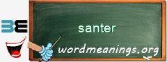 WordMeaning blackboard for santer